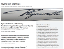 Tablet Screenshot of plymouthmanuals.com